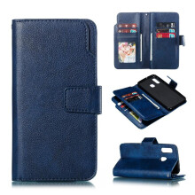 Case for compatible with Samsung Galaxy A20E Magnetic Wallet Kickstand PU Leather 9 Card Slots