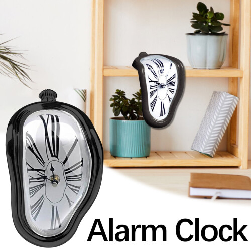 YiFudd Seat Type Twisted Clock Table Corner Decorative Clock Retro Wall Clock