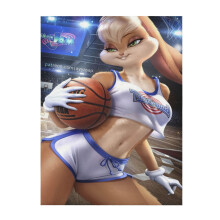 Blaincéad Teasa Bog agus Chompordach Lola Bunny, Blaincéad agus Teasa Flanail Bog Éadrom, Te agus Leaba Tolg 40"X30"