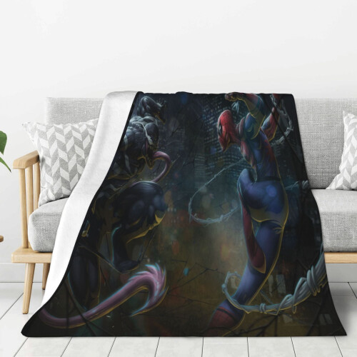 Blaincéad Lomra Spider-Man Blaincéad Caithimh Thar a Bhog Cluthar, Gnéithe Leapa do Pháistí - Thar a Bhog 50"X40"