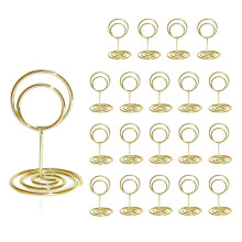 Tischkartenhalter, 20 Stück – 2-Zoll-Mini-Platzkartenhalter, kurze Ständer für Hochzeiten (Gold)