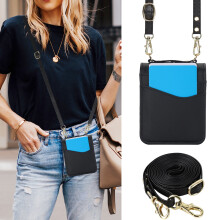 Telefoncover, der passer til Samsung Z flip5 crossbody-telefon, læderbeskyttelsescover, lanyards og kortholder