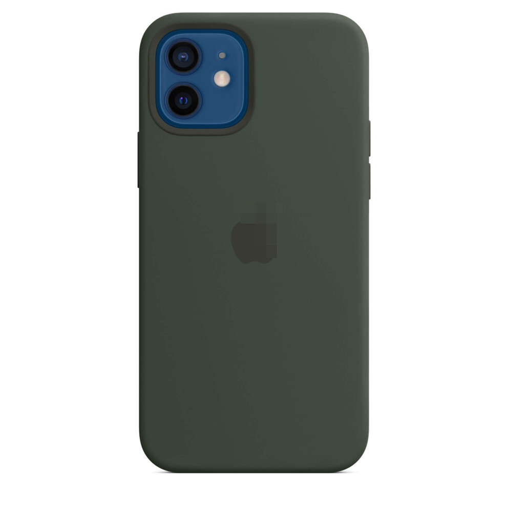 Compatible With Iphone 12|12Pro Silicone Case With Magsafe Soft-Touch-Cyprus Green 9395123354064