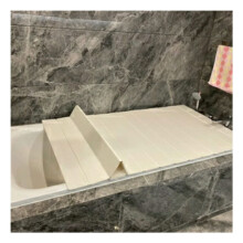 Bathtub Tray DustProof Folding PVC Cover, Insulation Board Shelf for Home Bathroom (70x89cm)
