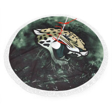 Sciorta Crann Imill Nollag Jaguars 30" 36" 48", Maisiúcháin Plush Dath Foireann Peile, Geal & Éasca le Suiteáil, Bronntanas Iontach do Lucht