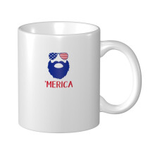 Merica hazafias szemüveg július 4-i design kávé tea kerámia bögre irodai munka pohár ajándék