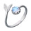 Silver Adjustable Tail Ring Jewelry Elegant Ring Wedding Engagement Tail Ring 1