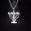 RSAMD Hanukkah Menorah Κολιέ μενταγιόν Λάμπα Πίστης από Ανοξείδωτο Ατσάλι Θρησκευτικά 2