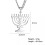 RSAMD Hanukkah Menorah Κολιέ μενταγιόν Λάμπα Πίστης από Ανοξείδωτο Ατσάλι Θρησκευτικά 6
