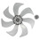 Eease 7-Leaf 350mm Plastic Fan Blades for Standing/Table Fans - Replacement 1