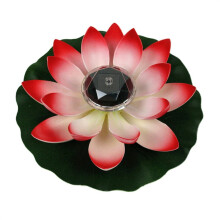 SUPERHOMUSE Poollandskab Flydende Lotus LED Energibesparende Lotus Soldrevet Natlampe Til Havepool Dam Fontænedekoration