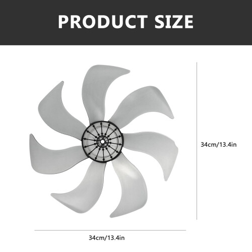 Eease 7-Leaf 350mm Plastic Fan Blades for Standing/Table Fans - Replacement 2