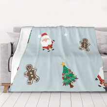 Fijne Kerst Fleece Deken Superzachte Knusse Plaid voor Mannen, Vrouwen, Ouderen & Kinderen - Kenmerken: Superzacht 80"X60"