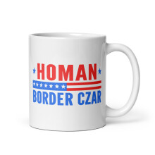 Christmas Light Funny Xmas White Glossy Mug, Trump Vance MAGA Support (11 oz)