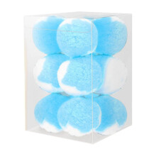 12er-Pack Weihnachtsspielzeug für Katzen, verschiedene Farben, 4,3 cm große, flauschige Pompons, weiche Plüschtiere für Katzen und Kätzchen