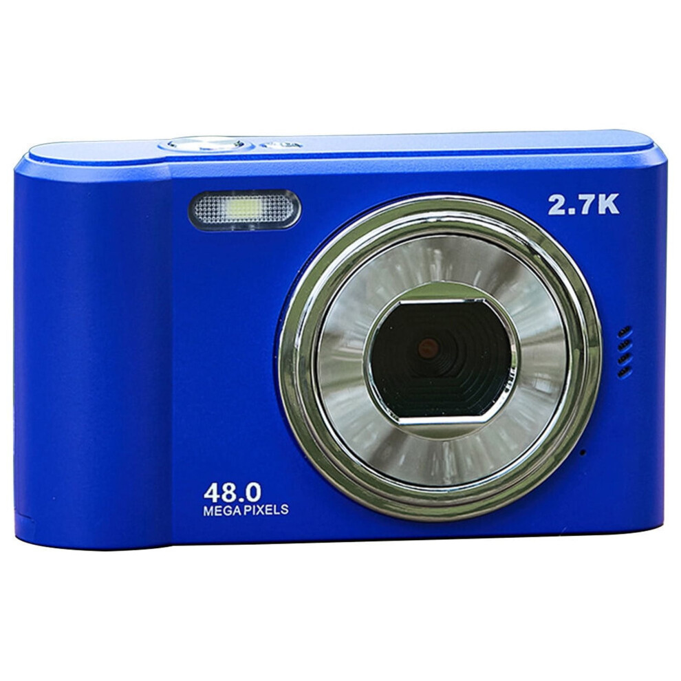 Paveos 48Mp Digital Camera 2.4" Hd 16X Zoom Anti-Shake Face Recognition Beauty Mode Compatible With Student Photography Blue 9395123551890
