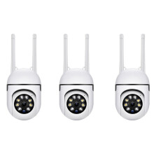 3X , 2.4GHz WiFi Cameras 1080P Dome Surveillance Cameras 360 View, 2-Way Audio