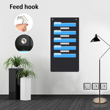 SUSUchens1Set 5/10-lagiger Wand-Hänge-Aktenhalter mit Haken, vertikale Zeitschriftentasche, großes Fassungsvermögen für das Homeoffice - Stil B
