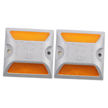Road Reflective Markers 2pcs Aluminum Waterproof Driveway Safety Cat Eye Studs Visibility