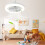 Kcavykas 10.2'' LED Enclosed Bladeless Ceiling Fan with Remote Control 8