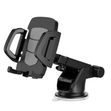 Mizh Bil Mobiltelefon Etui Base Bracket Kreativ To Gear Sugekop Justering Desktop Telefon Holder Kompatibel med 5.3-8.3CM Bredde Telefon (Grå)