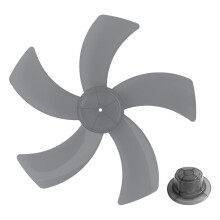 Household Fan Blade Set, 18-Inch 5-Leaf Plastic Replacement with Nut Cover for Pedestal Fans, Enhancing Air Circulation and Cooling Efficiency