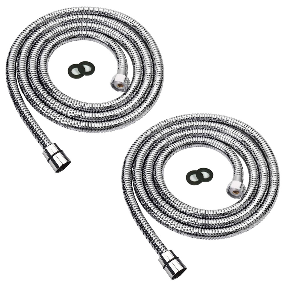 Wideskall 2-Pack 5 Ft Long Premium Stainless Steel Anti-Kink Handheld Shower Hose Replacement 60" 9395123554600