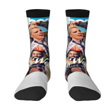 Alecia Beth Moore Ροζ Unisex Κάλτσες Πρωτότυπες Αστείοι Κάλτσες Πλάτης Δώρα για Άνδρες