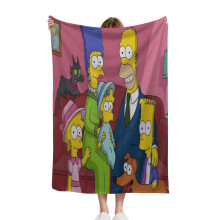 Simpson Flannel Blanket, Super Plush, Soft, Comfortable, Fluffy Flannel Wool, Sofa, Bed, Travel-310g