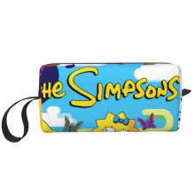 A Simpson család kozmetikai sminktáska nőknek, kis piperecikkek, utazótáska, hordozható tolltartó tok, tárolószervező, fehér