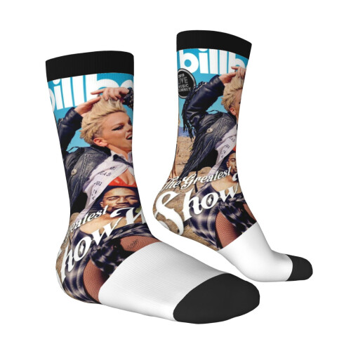 Alecia Beth Moore Ροζ Unisex Κάλτσες Πρωτότυπες Αστείοι Κάλτσες Πλάτης Δώρα για Άνδρες 2