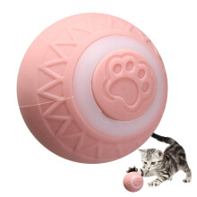 Drehbares interaktives Katzenspielzeug | Automatischer rollender Hund mit Lichtern, LED-aktiviertes Spielzeug für Katzen und Welpen