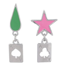 Hunter Anime Cosplay Poker Joker Ear Stud Earring for Hisoka Jewelry Accessories
