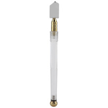 Professional Supercutter Metal Handle Straight Head Glass Cutter for Cutting Glass Tiles Mirror(RT-208A(Transparent Handle))