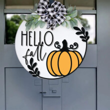 Herfstdecoraties voor thuis, geschikt voor pompoenkranshangers, deurbordje voor binnen en buiten, wanddecoratie voor een veranda in boerderijstijl