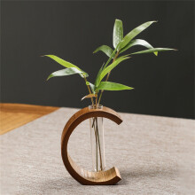 Yakbaofuo Ornamente, handgefertigte kleine Tischvase, hydroponisch, Retro-Zen-Stil, kleines Ornament, Blumenarrangement-Gerät, Weihnachts- und