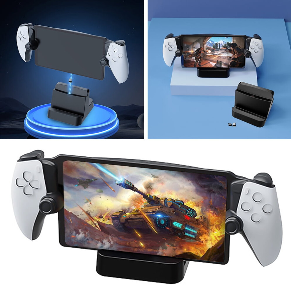 Jixopn Controller Charging Station Fast Charging Docking Station With Type-C Adapter Charging Stand Dock For Ps5 Portal Remote Player Black 9395123655895