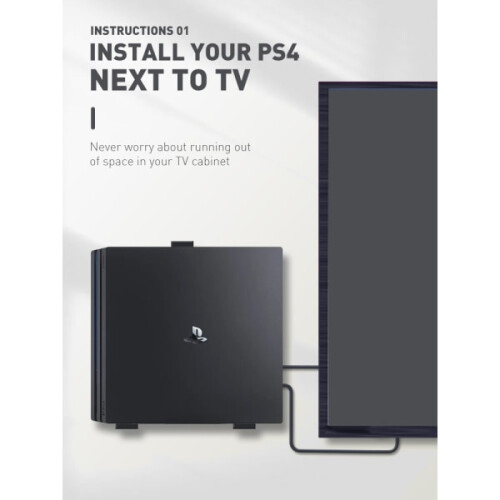 Compatible avec les supports muraux PS4 et PS4 Pro 2