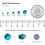 3000 τεμάχια στρας Indicolite για χειροτεχνίες, SS16 (3.8-4.0mm) Indicolite SS16 4