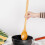 Colher de madeira gigante wileqep de 42 cm (16,5 polegadas) com cabo longo, ideal para cozinhar e mexer alimentos. Conjunto de talheres com colher 6