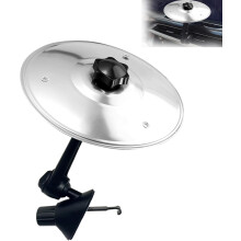 Car Air Vent Cymbal Mini Crash Cymbal Funny Dashboard Drum Toy with Secure Clip for Stress Relief (Silver)