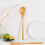 Colher de madeira gigante wileqep de 42 cm (16,5 polegadas) com cabo longo, ideal para cozinhar e mexer alimentos. Conjunto de talheres com colher 8