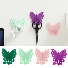 SUSUchens2 piezas de ganchos para cables de alimentación con forma de mariposa, sin perforaciones, impermeables, de gran capacidad de carga,