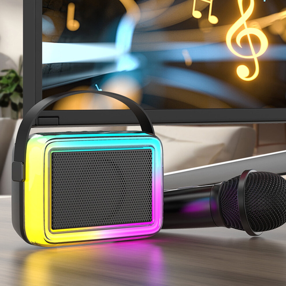 Jacenvly Portable Bluetooth 5.3 Speaker 10W With Mic, Colorful S, 4000Mah Battery, Outdoor Camping & Ktv, Compatible With All Bt Devices Light 9395123656847