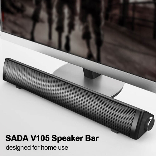 Ηχείο Soundbar moobody SADA V105 - Ενσύρματη τροφοδοσία USB, ήχος HiFi και πλούσια μπάσα, συμβατό 1