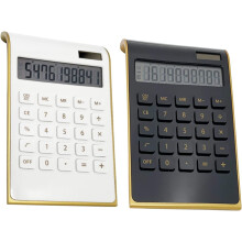 Solar Gold Calculator Standardfunktionsbordskalkylator LCD-10-siffrig bordskalkylator för kontor, hem (svart