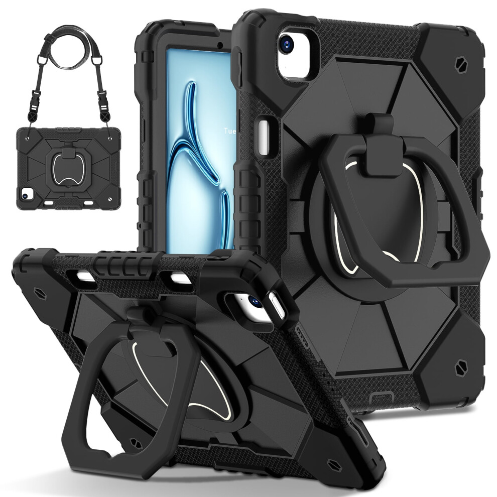 Shockproof Heavy Duty Armor Stand Kids Cover Case For Compatible With Apple Compatible With Ipad Pro 11 M4 2024 (A2836/A2837/A3006) 9395123658261