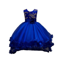 WREESH Baby Clothes Children'S Dress Skirt Girls Clothing Small and Medium-Sized Girls Performance Costume Puffy Little Girl Princess Skirt Blue