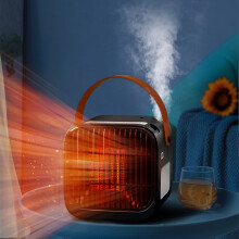 ZKCCNUK Heater Fan Compatible with Home Appliances, Energy-Saving Space Heater with Humidifier, Auto-Shutoff Timer, LED Nightlight