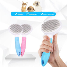 Cat Brush, Self-Cleaning Slicker for Shedding & Grooming, Removes Loose Hair, Mats, Tangles - Massage Comb Compatible with Cats & Dogs